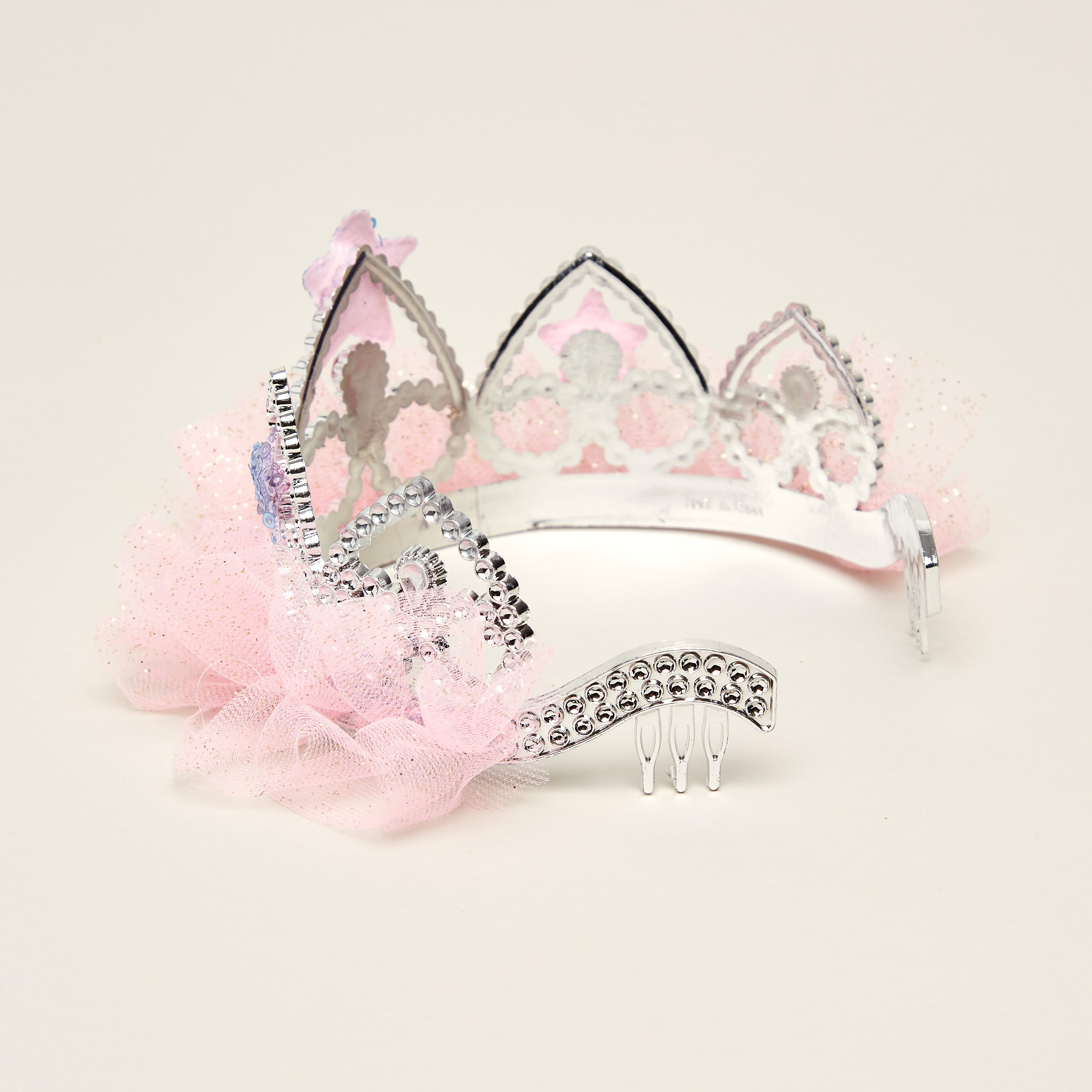 تاج أميرة مرصع بتفاصيل شبكية من تشارمز-girls-clothing-costumes-image-3