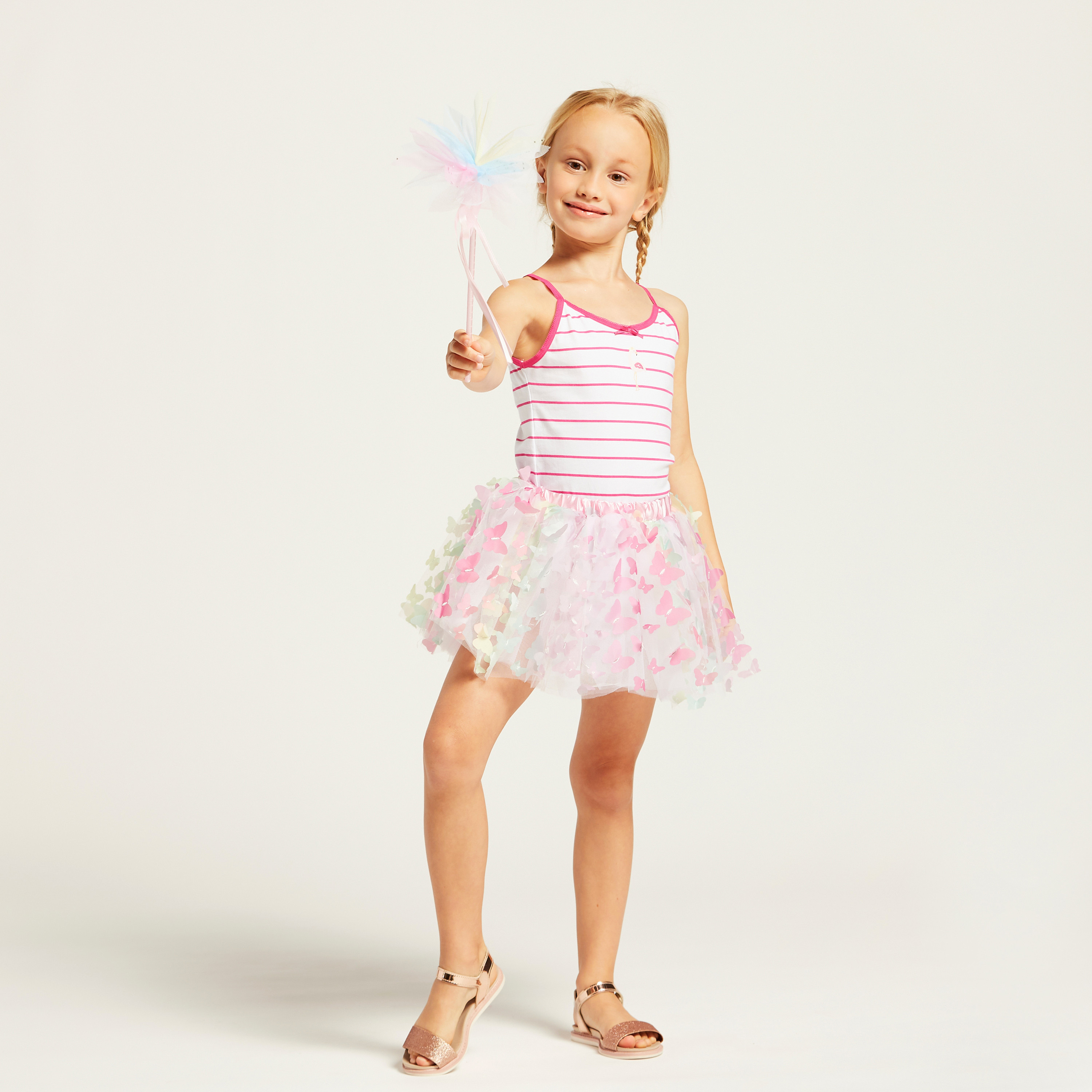 Charmz Tutu Skirt with Butterfly Appliques-girls-clothing-costumes-image-1