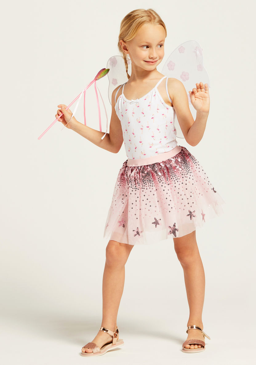 Charmz Transparent Wings with Flowers and Princess Wand-Role Play-image-0