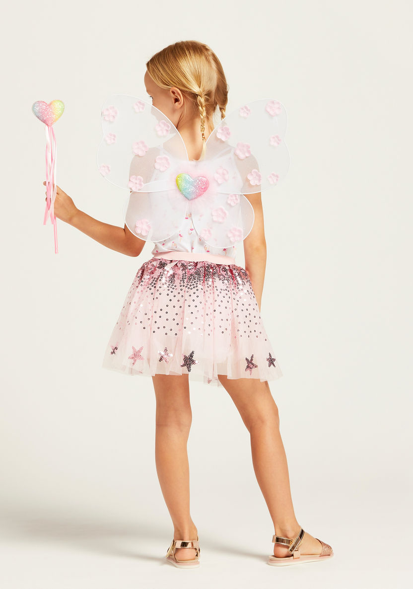 Charmz Transparent Wings with Flowers and Princess Wand-Role Play-image-3