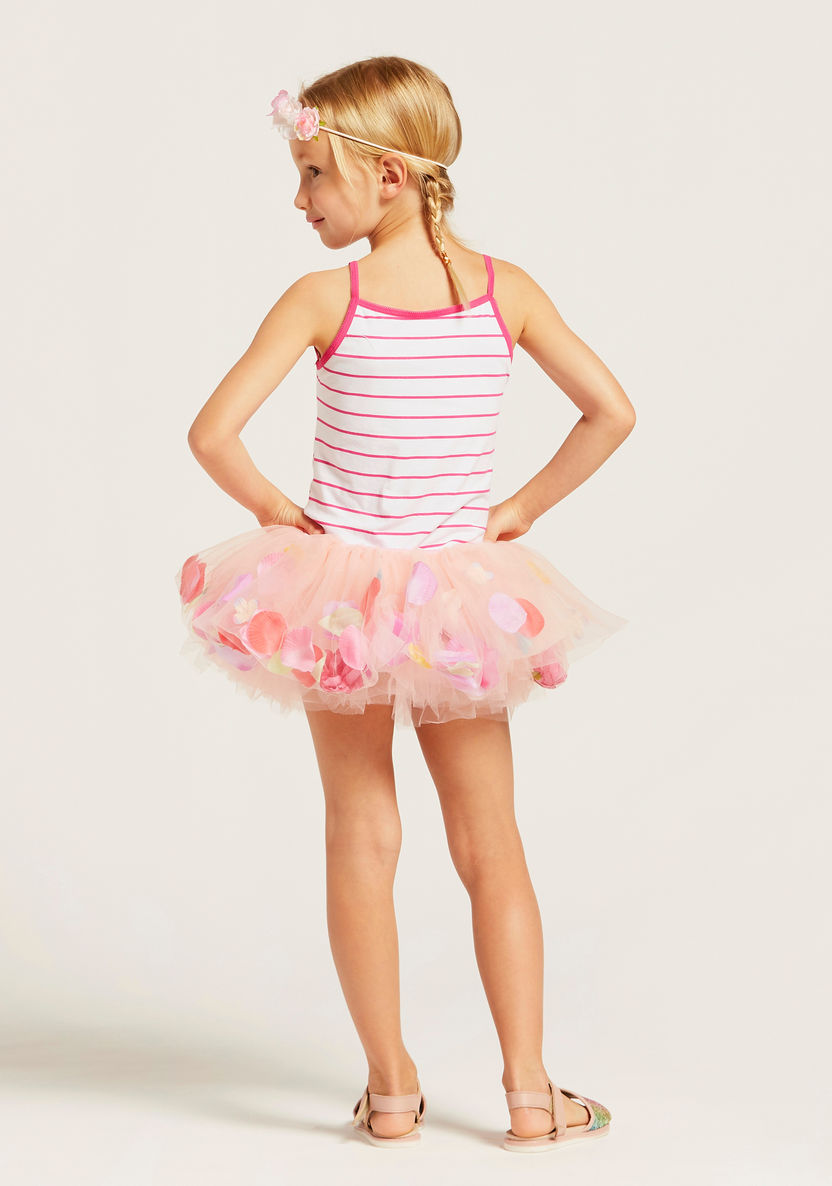 Charmz Tutu Skirt with Floral Appliques-Role Play-image-3