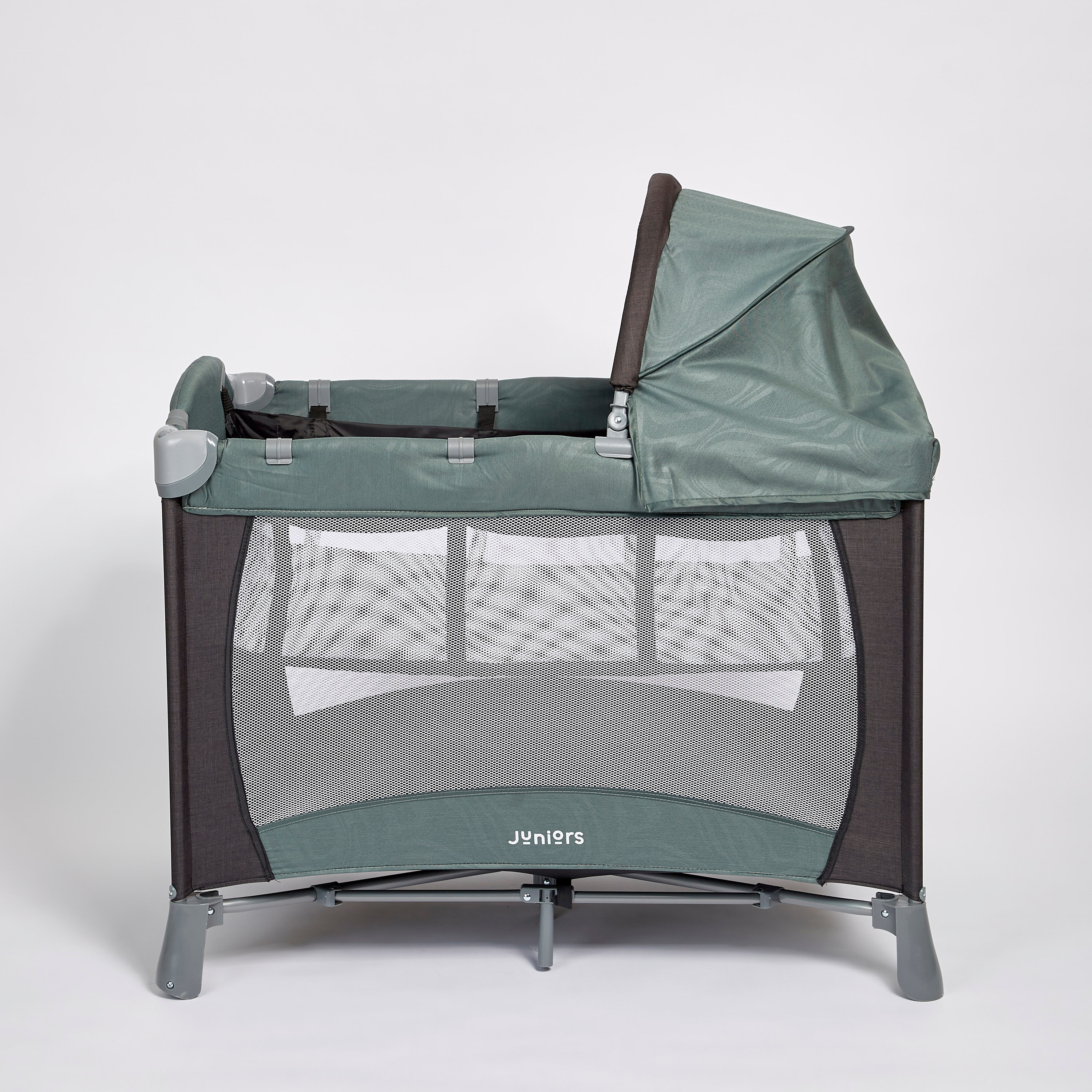 Juniors Devon Travel Cot with Canopy-baby-nursery-furniture-cribsandbeds-travelcots-image-2