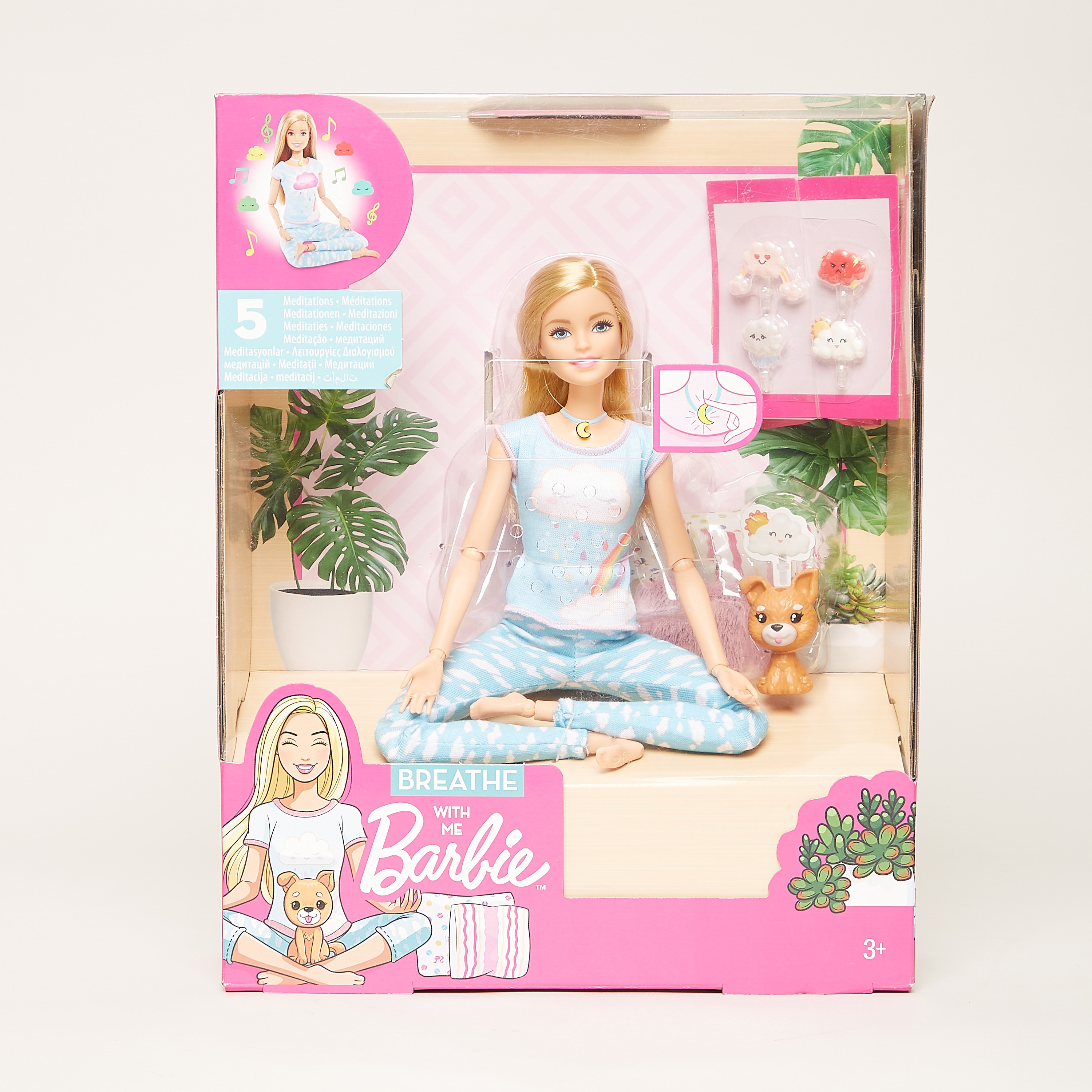 Barbie breathe with best sale me meditation blonde doll