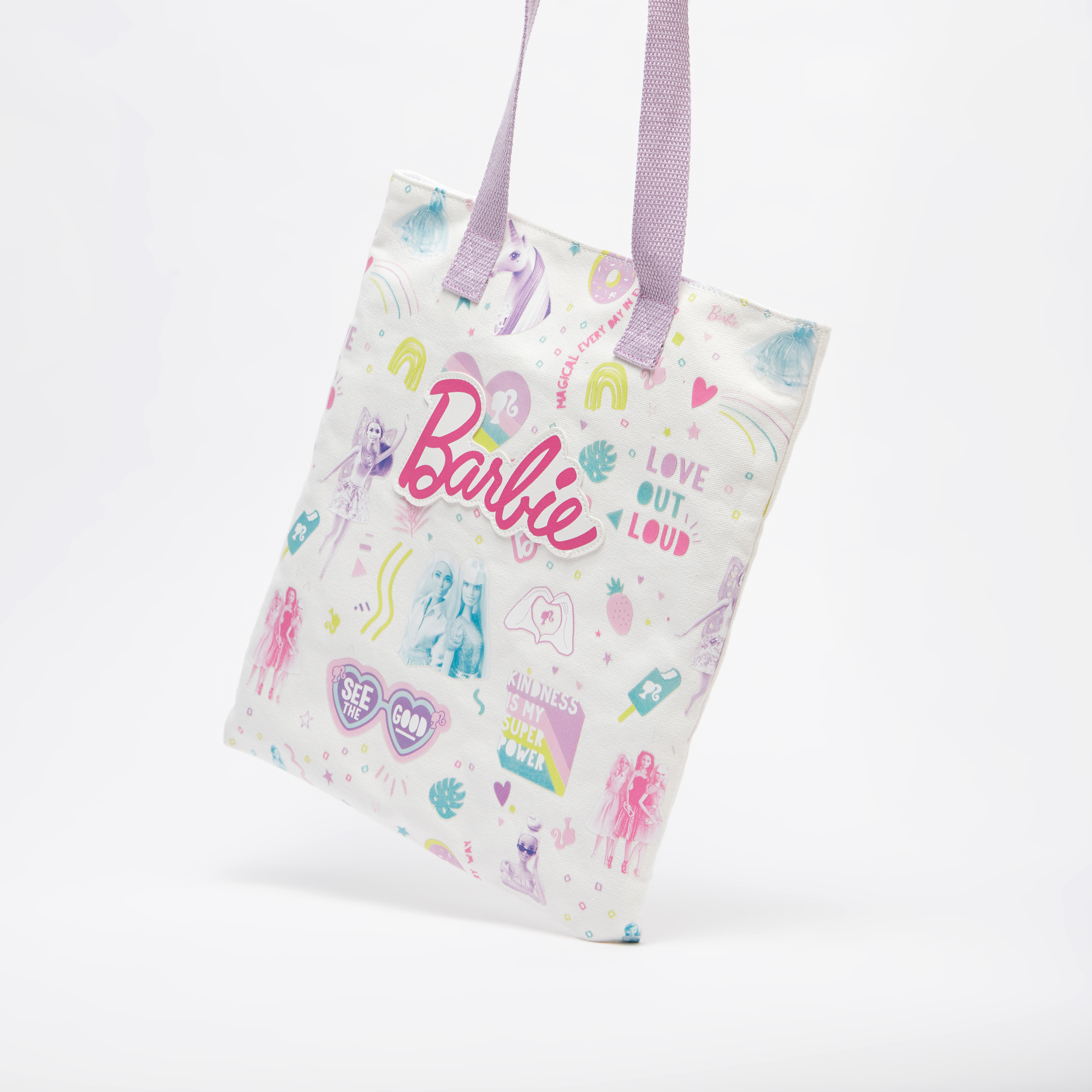 Barbie tote sales bag plastic