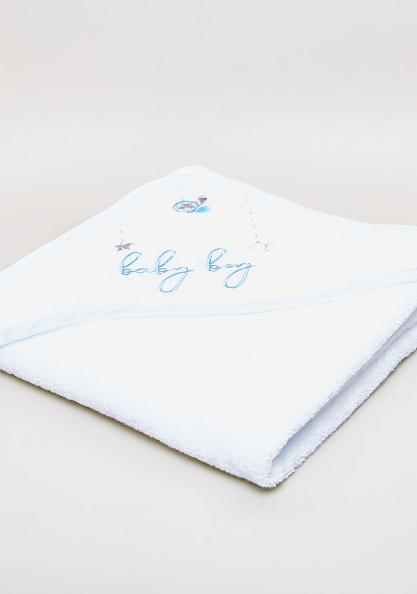 Giggles Hooded Embroidered Towel - 75x75 cms-Towels and Flannels-image-0
