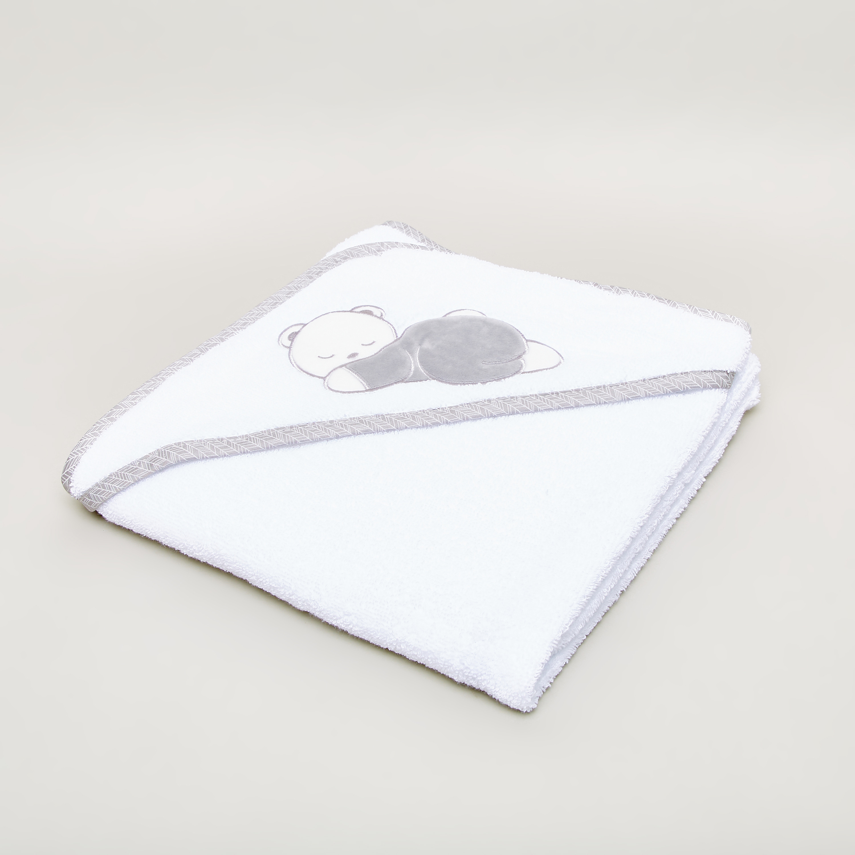 منشفة بقبعة مطرّزة من جيجلز - 75x75 سم-baby-bathandcare-towels-image-1
