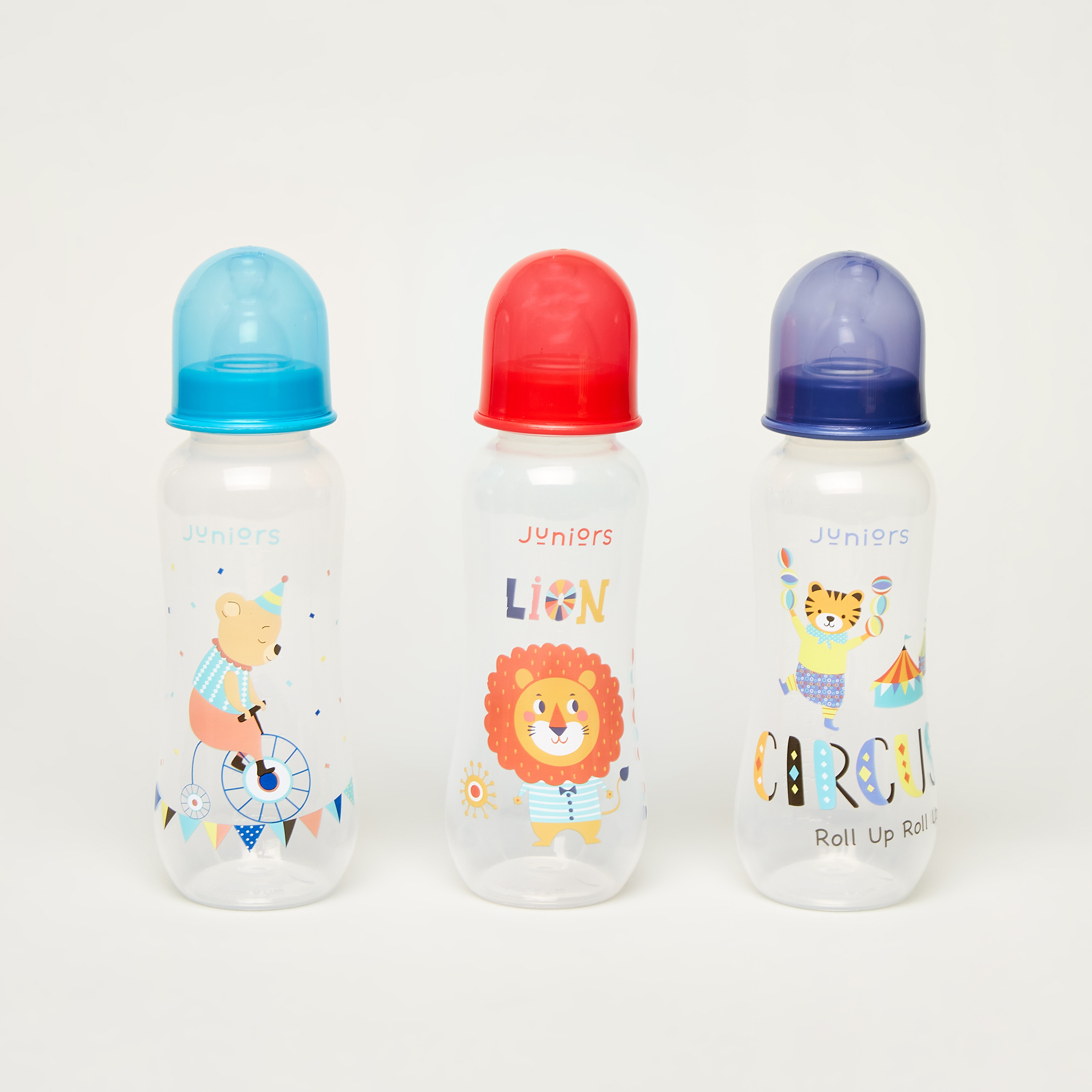 Juniors Printed 3-Piece Feeding Bottle Set - 250 ml-baby-feeding-feedingbottles-bottlesandteats-image-1