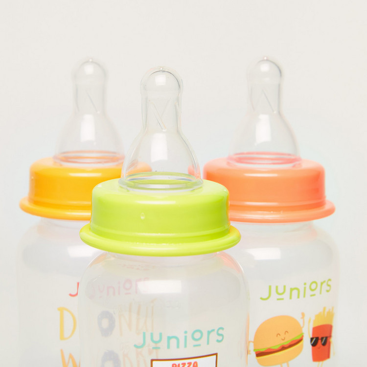 Juniors 3-Piece Round Feeding Bottle Set - 120 ml