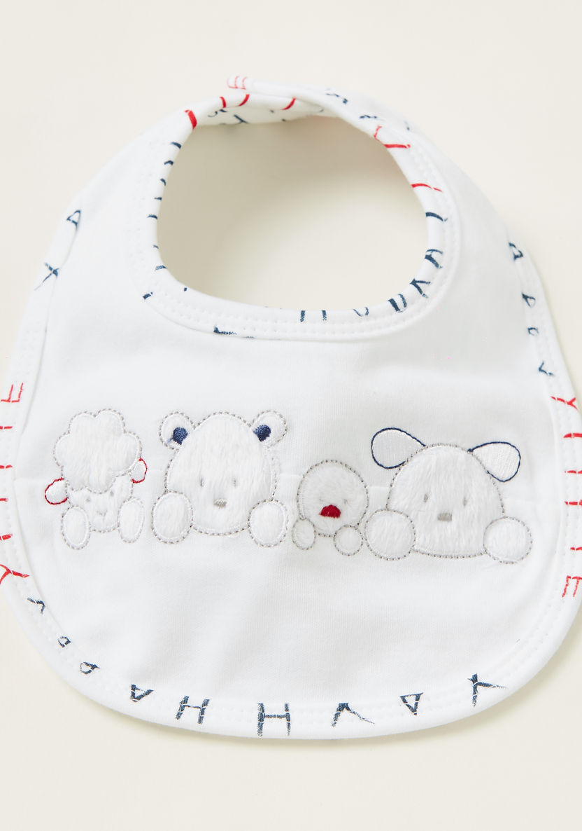 Juniors Embroidered Bib with Snap Button Closure-Bibs and Burp Cloths-image-3