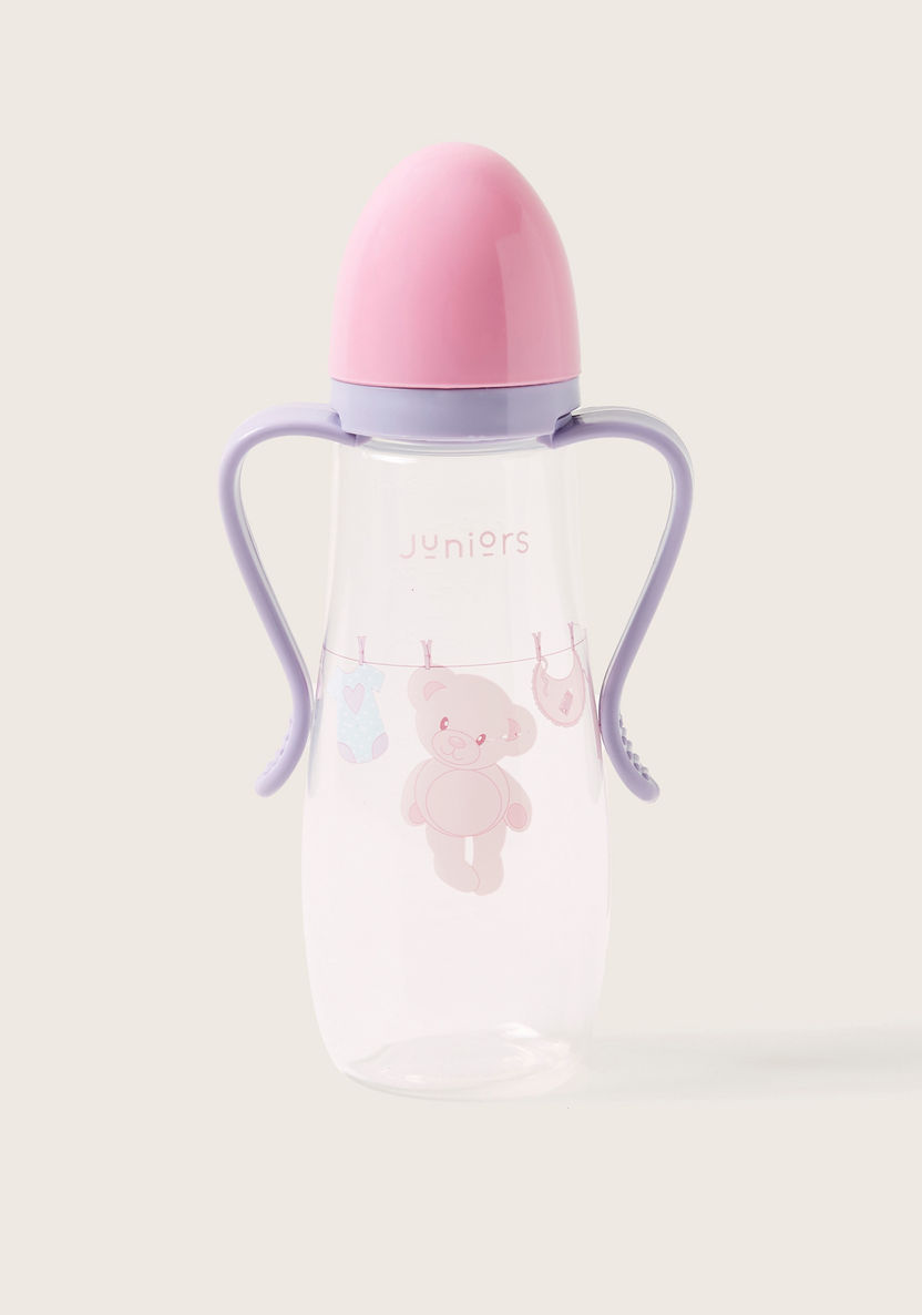 Juniors Printed Feeding Bottle with Handles - 300 ml-Bottles and Teats-image-0