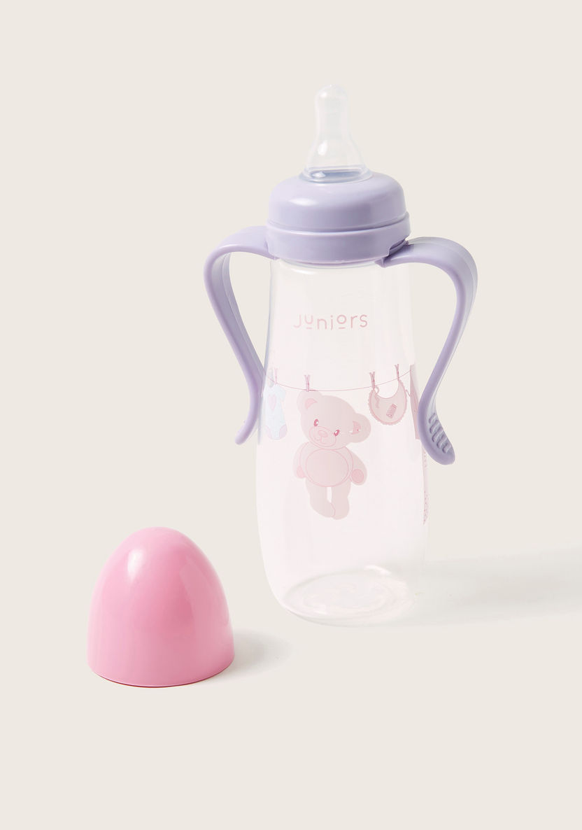 Juniors Printed Feeding Bottle with Handles - 300 ml-Bottles and Teats-image-1