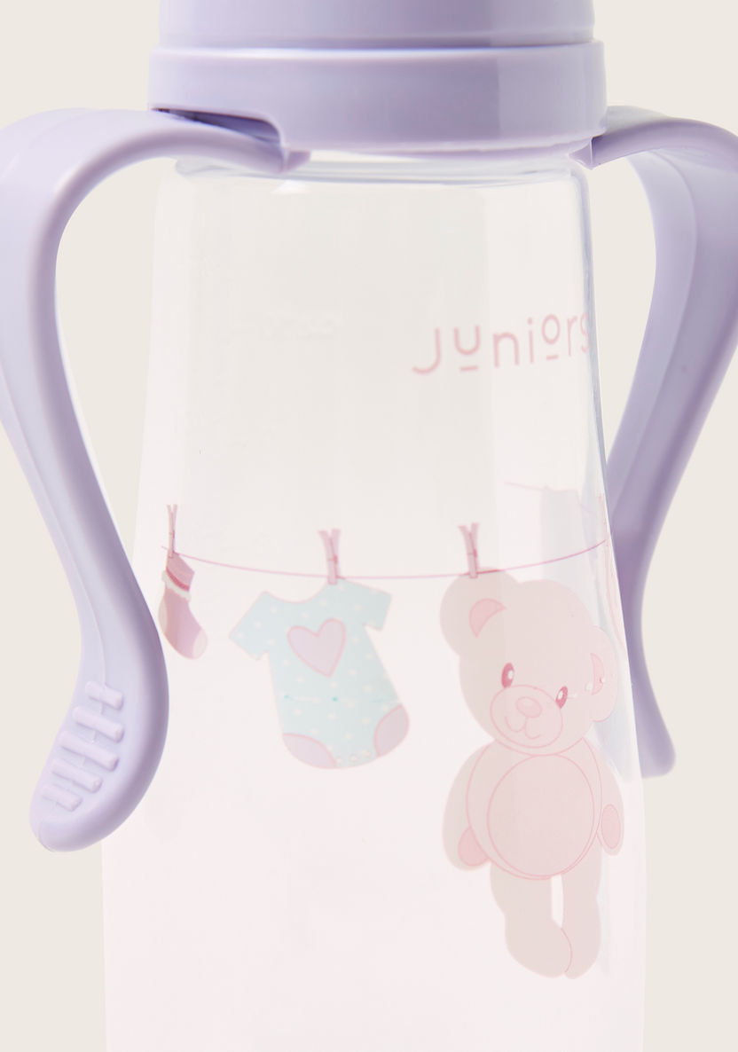 Juniors Printed Feeding Bottle with Handles - 300 ml-Bottles and Teats-image-3