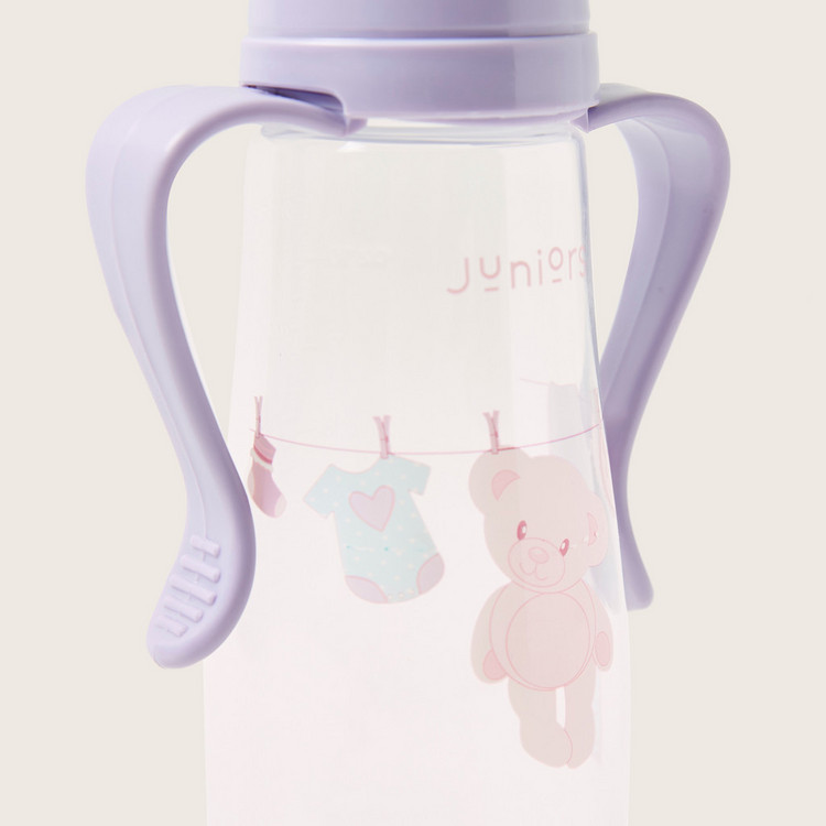 Juniors Printed Feeding Bottle with Handles - 300 ml
