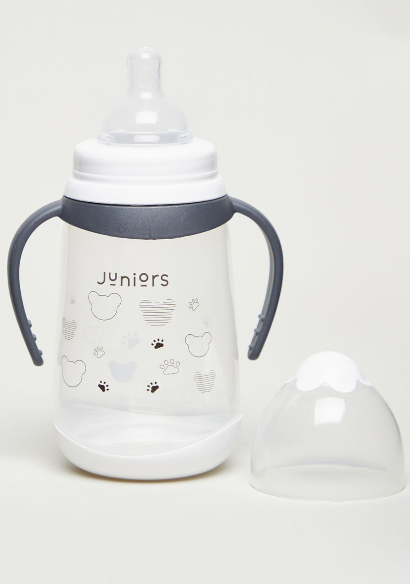 Juniors Little Bear Printed Feeding Bottle with Handles - 250 ml-Bottles and Teats-image-2