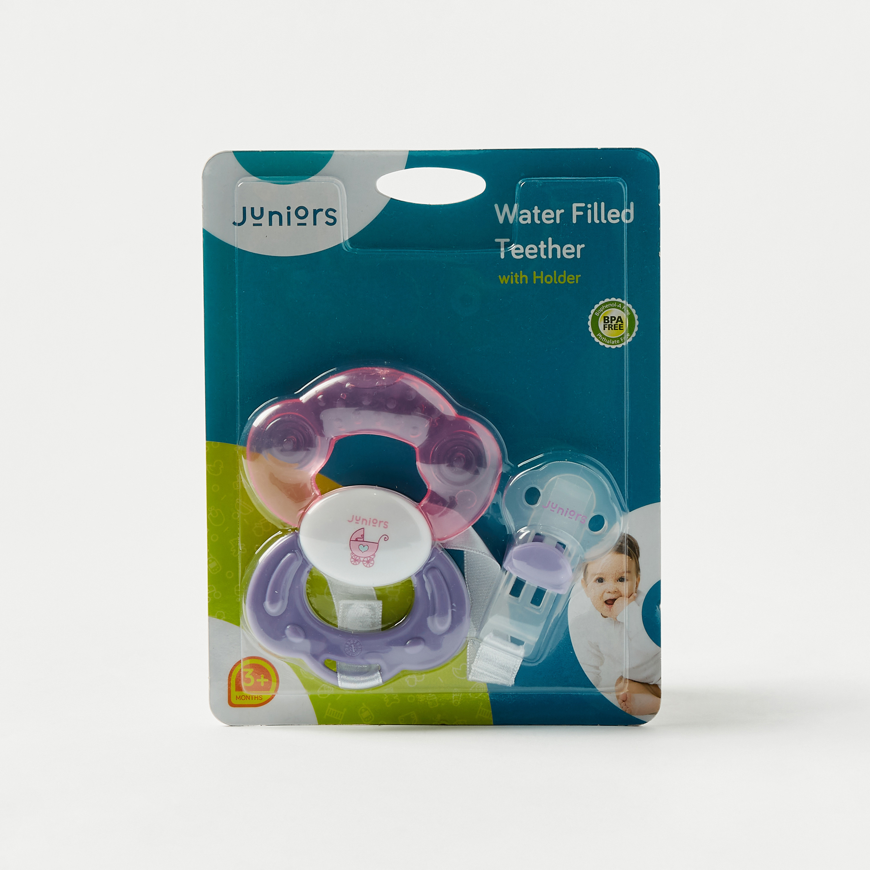 Juniors Printed Water Filled Teether with Holder-baby-feeding-teethers-image-1
