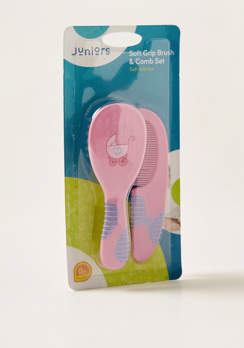 Juniors Printed Soft Grip Brush and Comb Set-Grooming-image-3