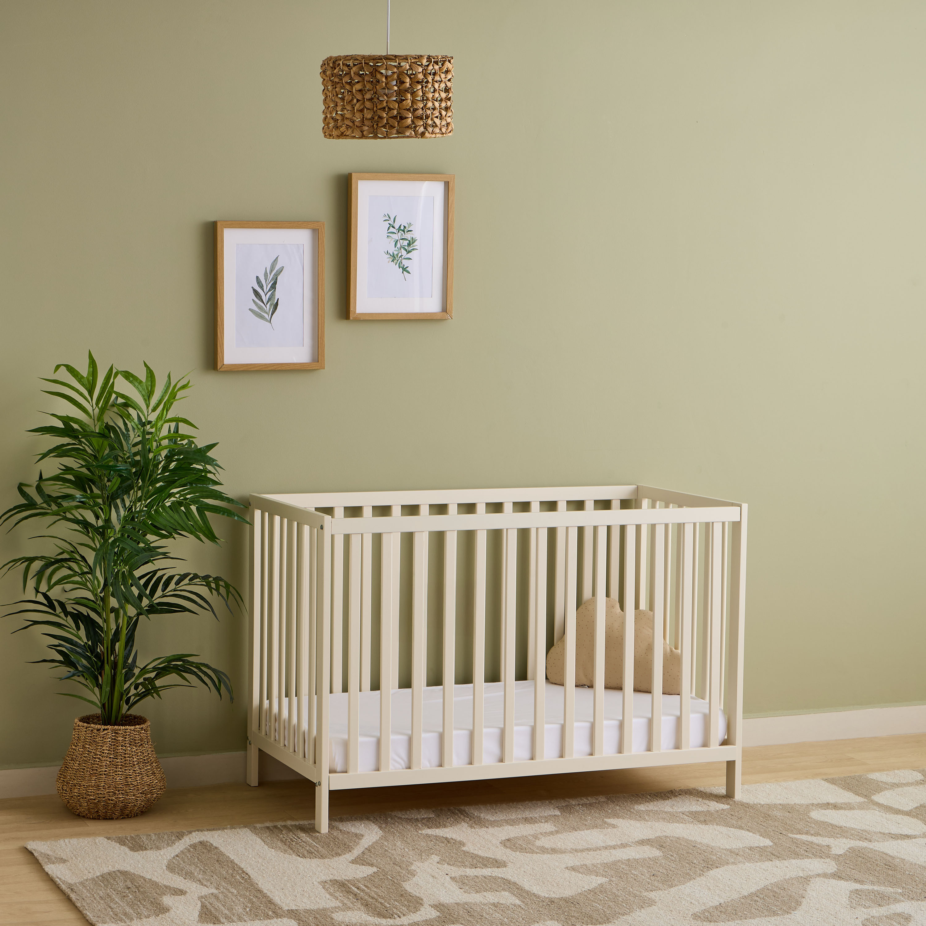 سرير أطفال بارتفاع قابل للتعديل دارفين من جونيورز - (حتى 3 سنوات)-baby-nursery-furniture-cribsandbeds-babycribs-image-1