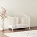 Juniors Darvin White Wooden Baby Crib with Three Adjustable Heights (Up to 3 years)-Baby Cribs-thumbnail-0