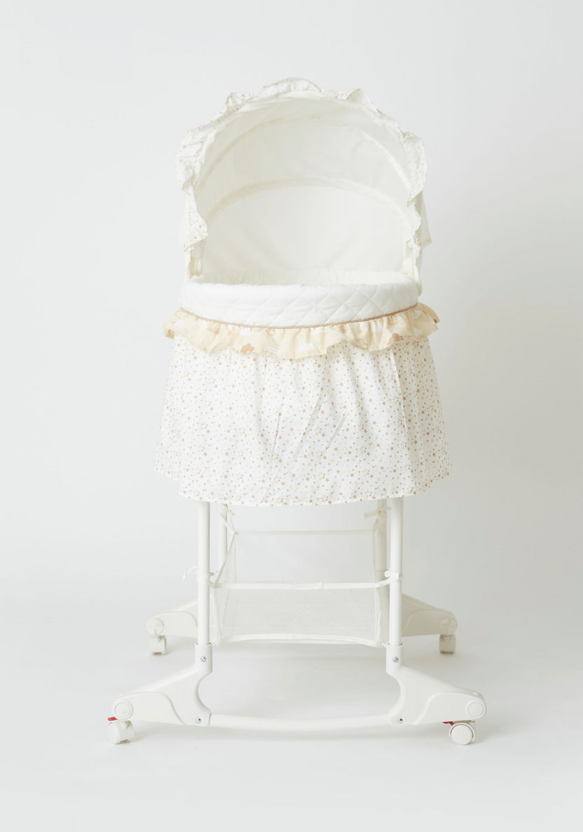 Juniors Rudy Dream Big Printed Bassinet with Canopy-Cradles and Bassinets-image-0