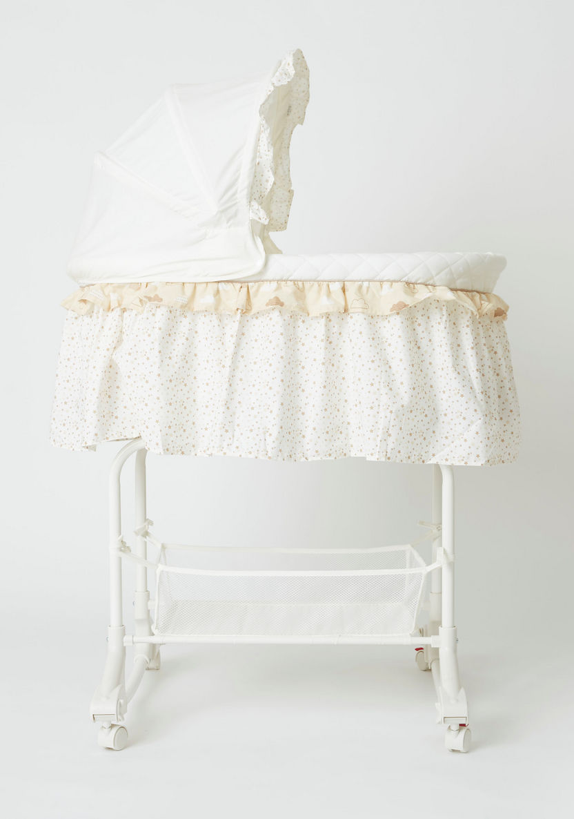 Juniors Rudy Dream Big Printed Bassinet with Canopy-Cradles and Bassinets-image-3