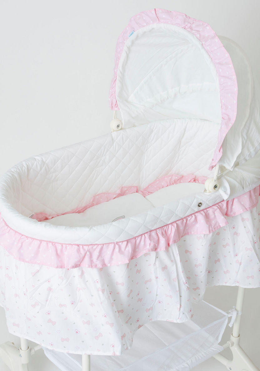 Juniors Rudy Kitty Printed Bassinet with Canopy-Cradles and Bassinets-image-3