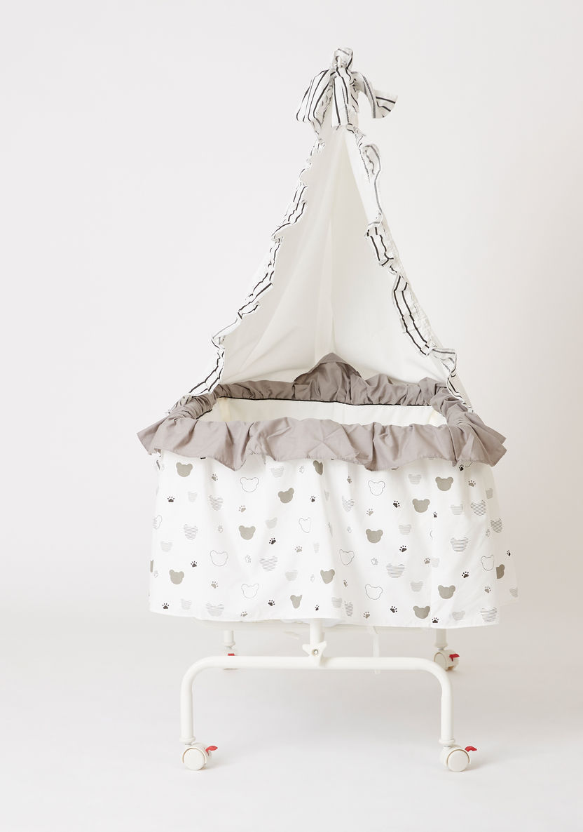 Juniors Tanveer Printed Bed with Canopy-Cradles and Bassinets-image-2