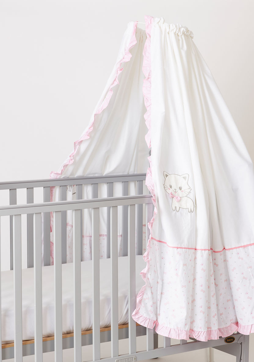 Juniors Cat Embroidered Detail Canopy-Crib Accessories-image-3