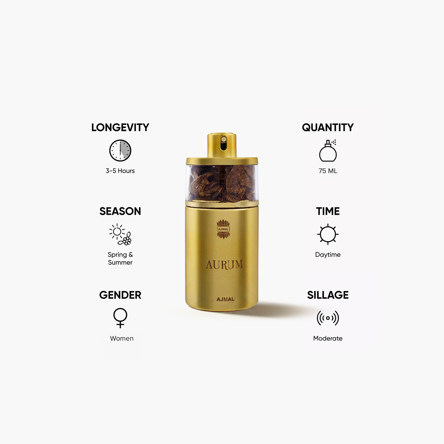 Ajmal Aurum French Eau De Parfum Spray - 75 ml-beautyandpersonalcare-fragrance-women-image-5