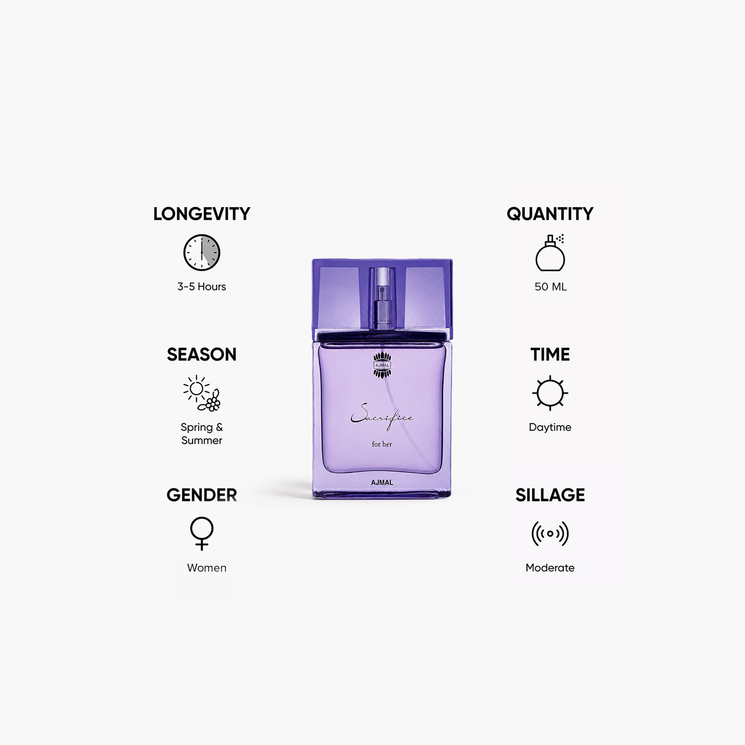 Ajmal Sacrifice Eau De Parfum Spray for Women - 50 ml-beautyandpersonalcare-fragrance-women-image-5