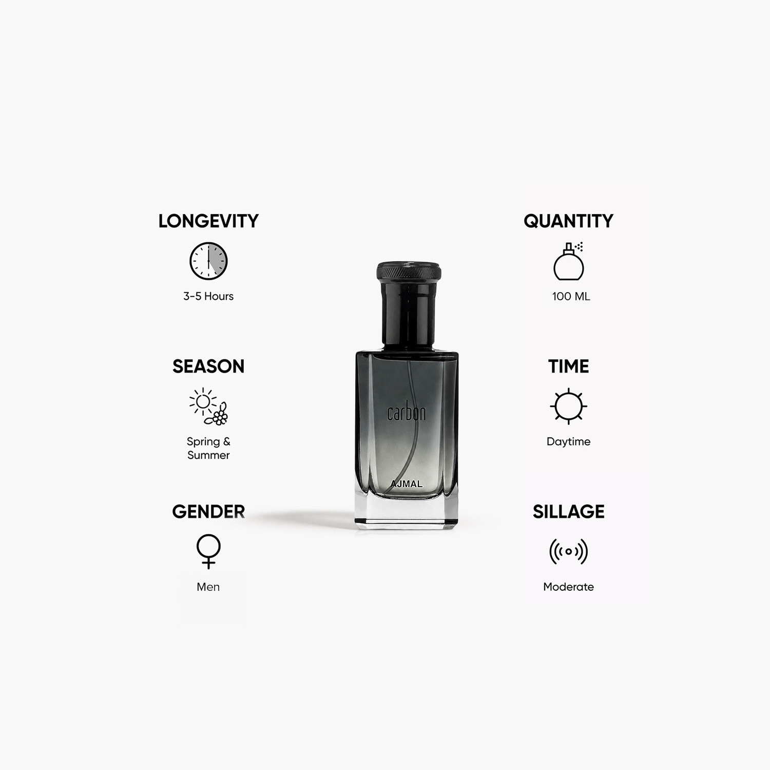 Ajmal Carbon Eau De Parfum Spray for Men - 100 ml-beautyandpersonalcare-fragrance-men-image-5