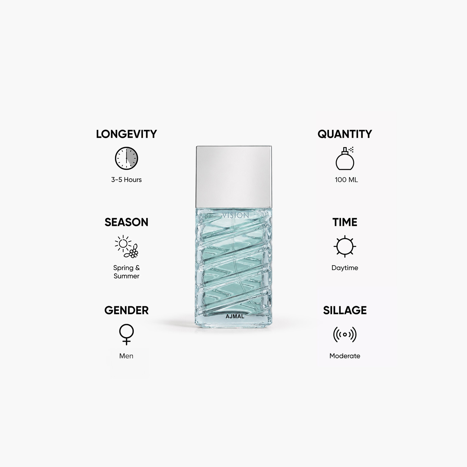 Ajmal Vision Eau De Parfum Spray for Men - 100 ml-beautyandpersonalcare-fragrance-men-image-5
