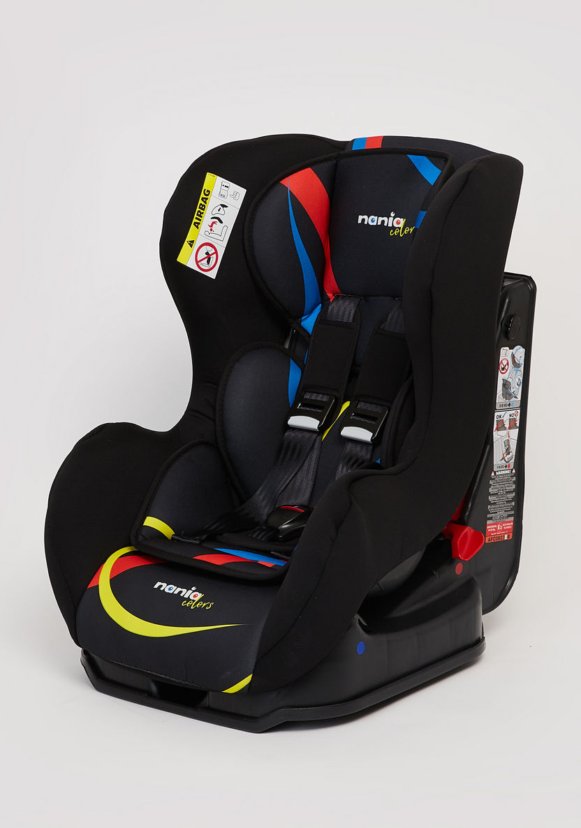Nania Cosmo Graphic Black 2020 Baby Car Seat with Built-In Lock (Upto 7 years)-Car Seats-image-0