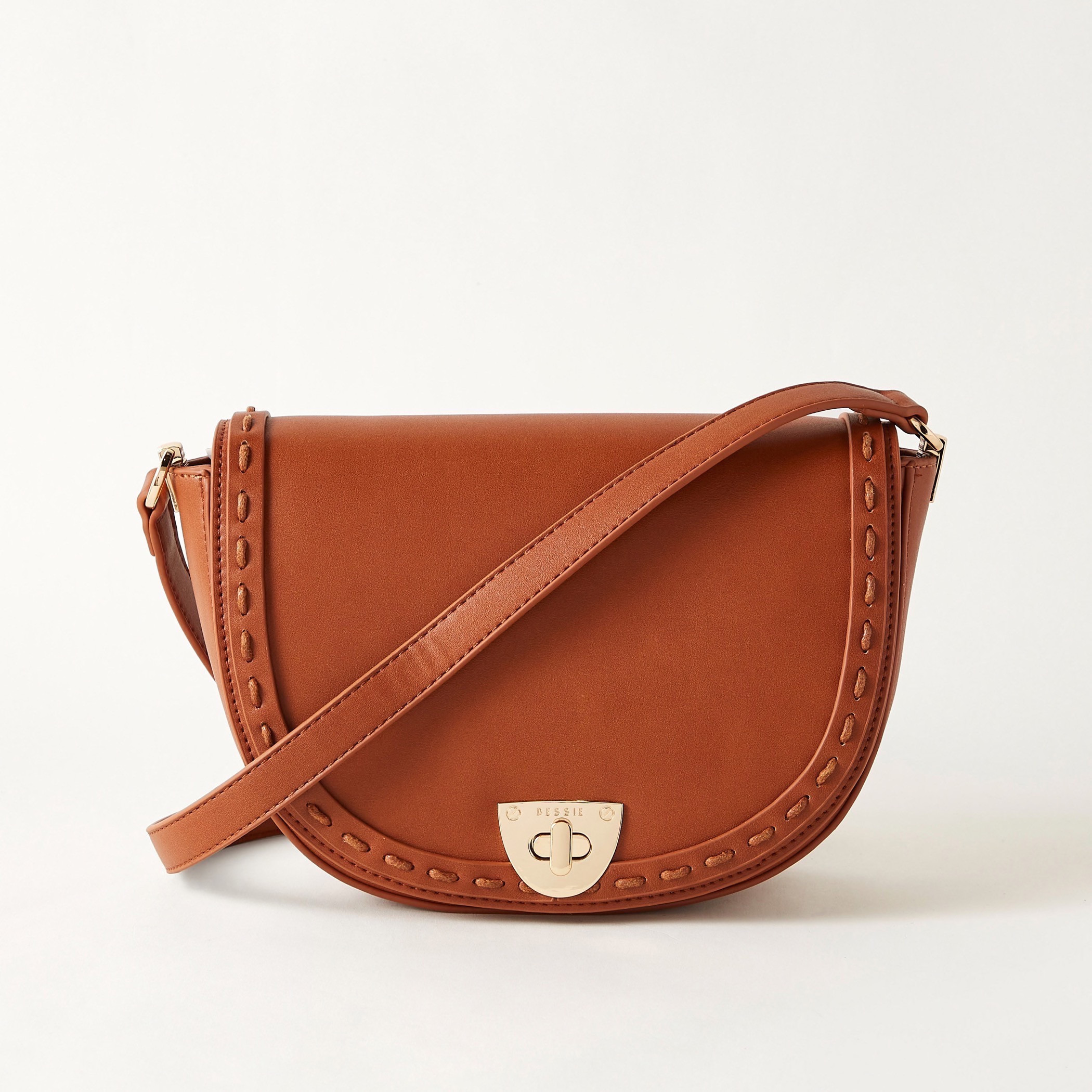 Bessie London Solid Crossbody Bag with Adjustable Strap-women-bagsandwallets-handbags-image-1