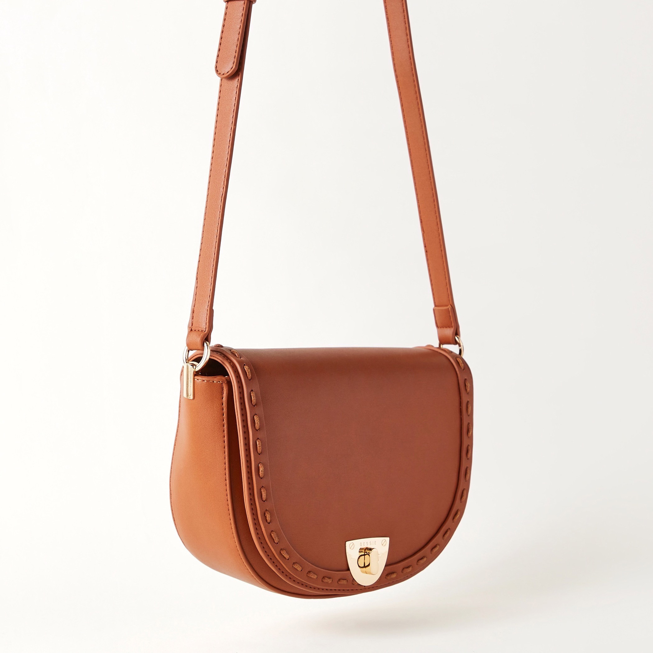 Bessie London Solid Crossbody Bag with Adjustable Strap-women-bagsandwallets-handbags-image-3