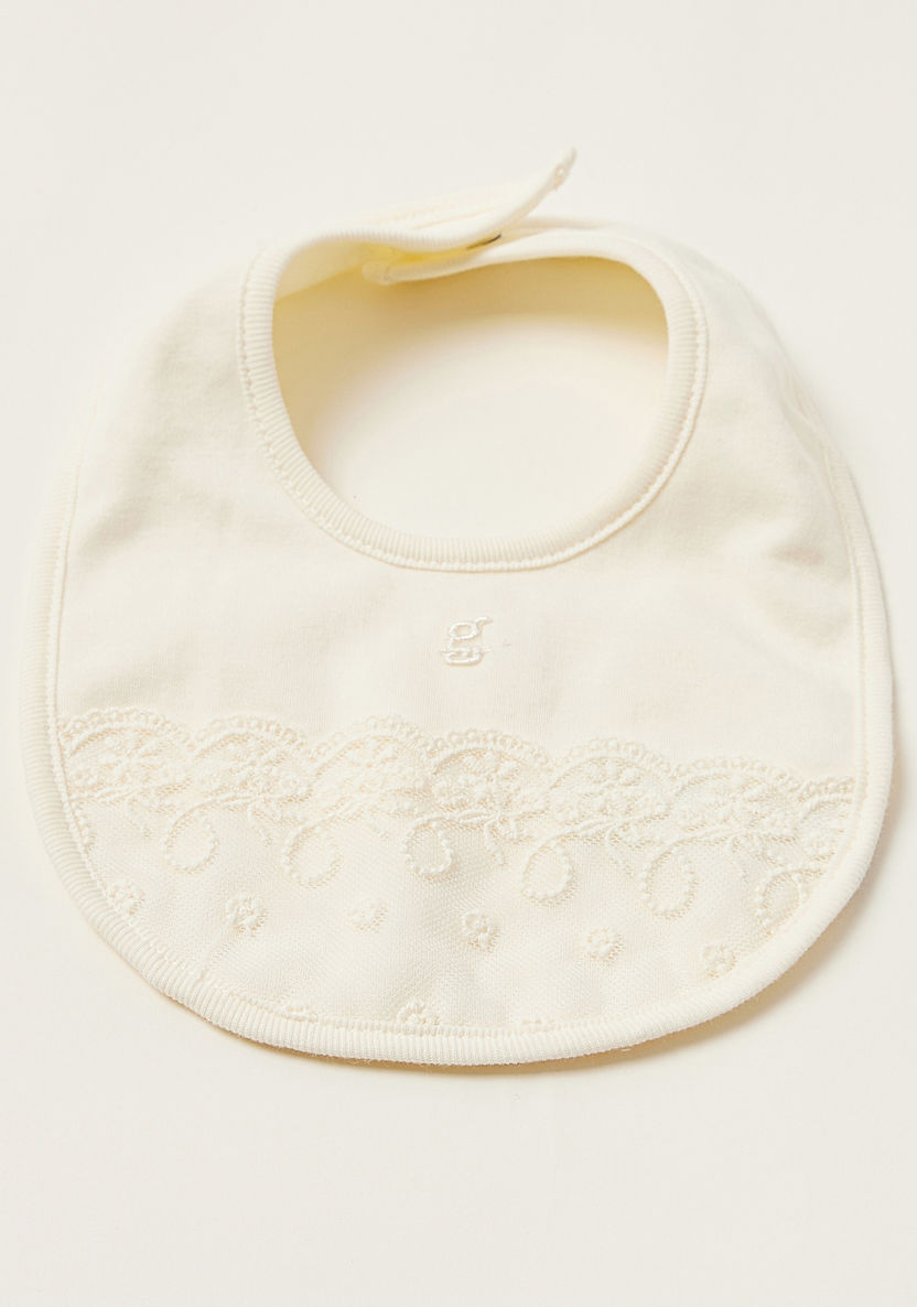 Giggles Embroidered Bib with Button Closure-Bibs and Burp Cloths-image-3