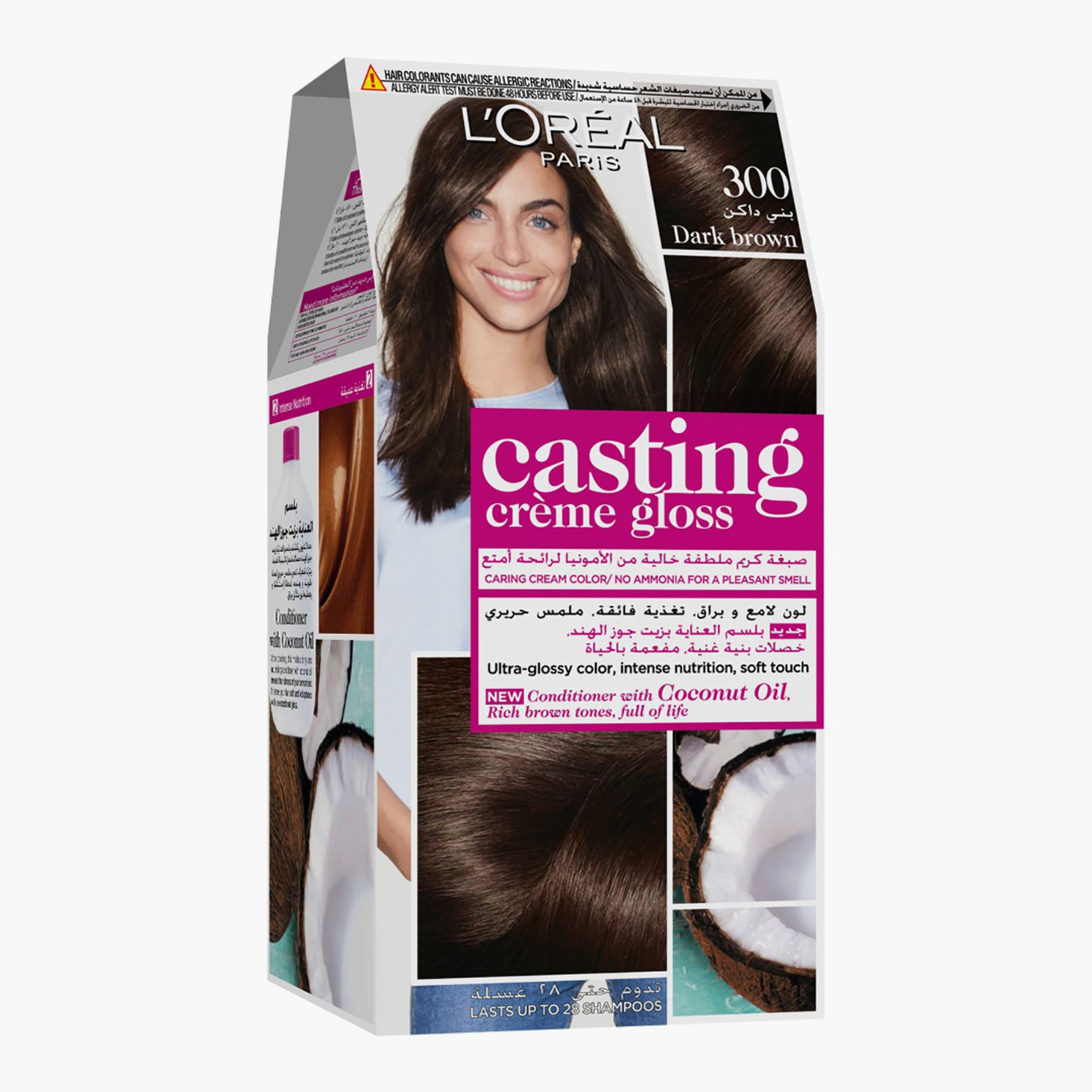 L'Oreal Paris Casting Creme Gloss 300 Dark Brown Hair Colour-beautyandpersonalcare-hair-hairstyling-haircolours-image-1