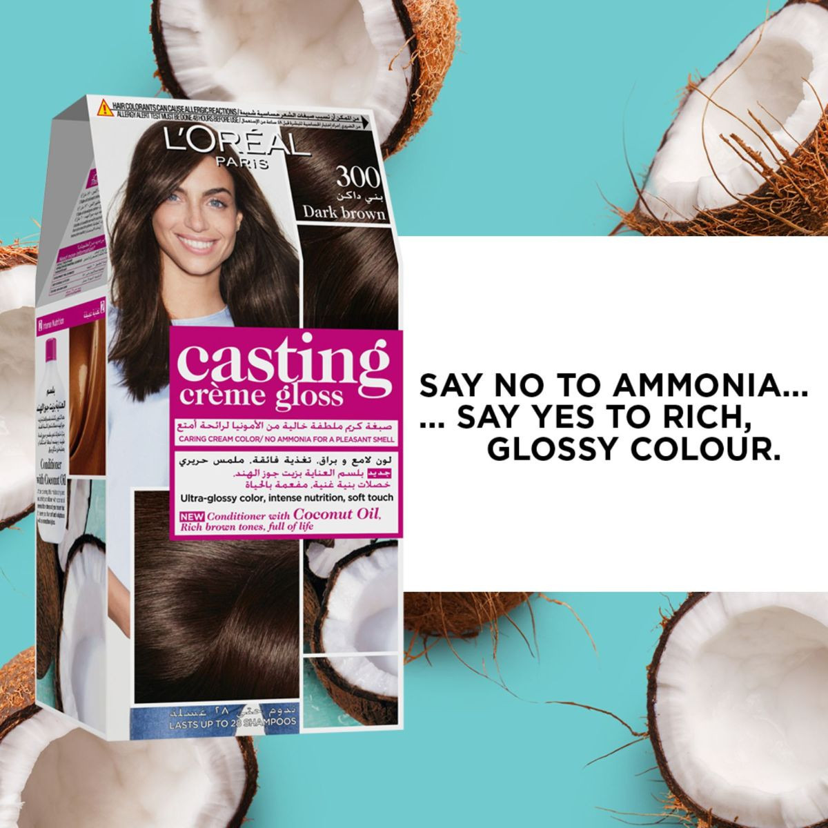 L'Oreal Paris Casting Creme Gloss 300 Dark Brown Hair Colour-beautyandpersonalcare-hair-hairstyling-haircolours-image-2