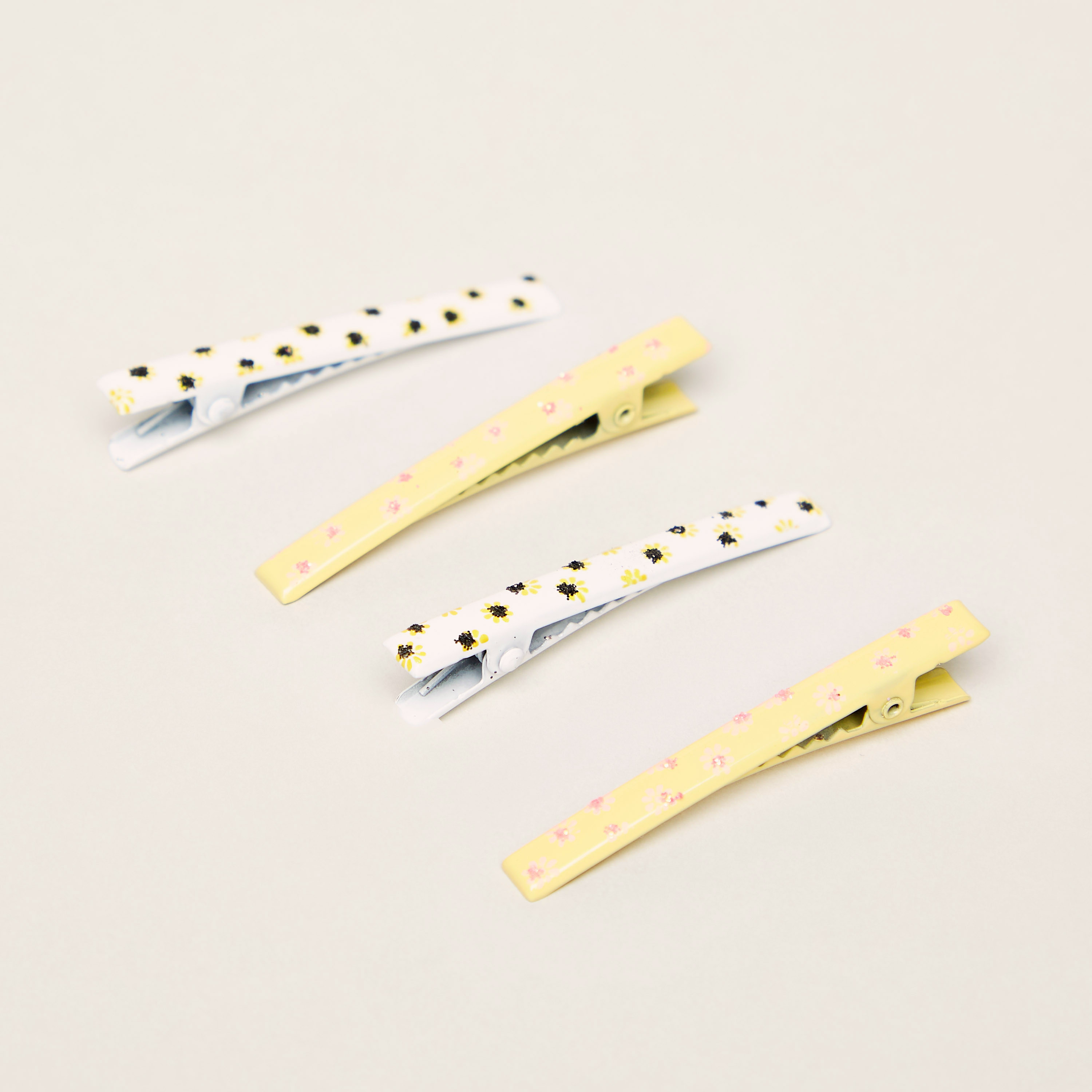 Charmz Floral Print Hair Clip - Set of 4-baby-girls-accessories-hairaccessories-image-1