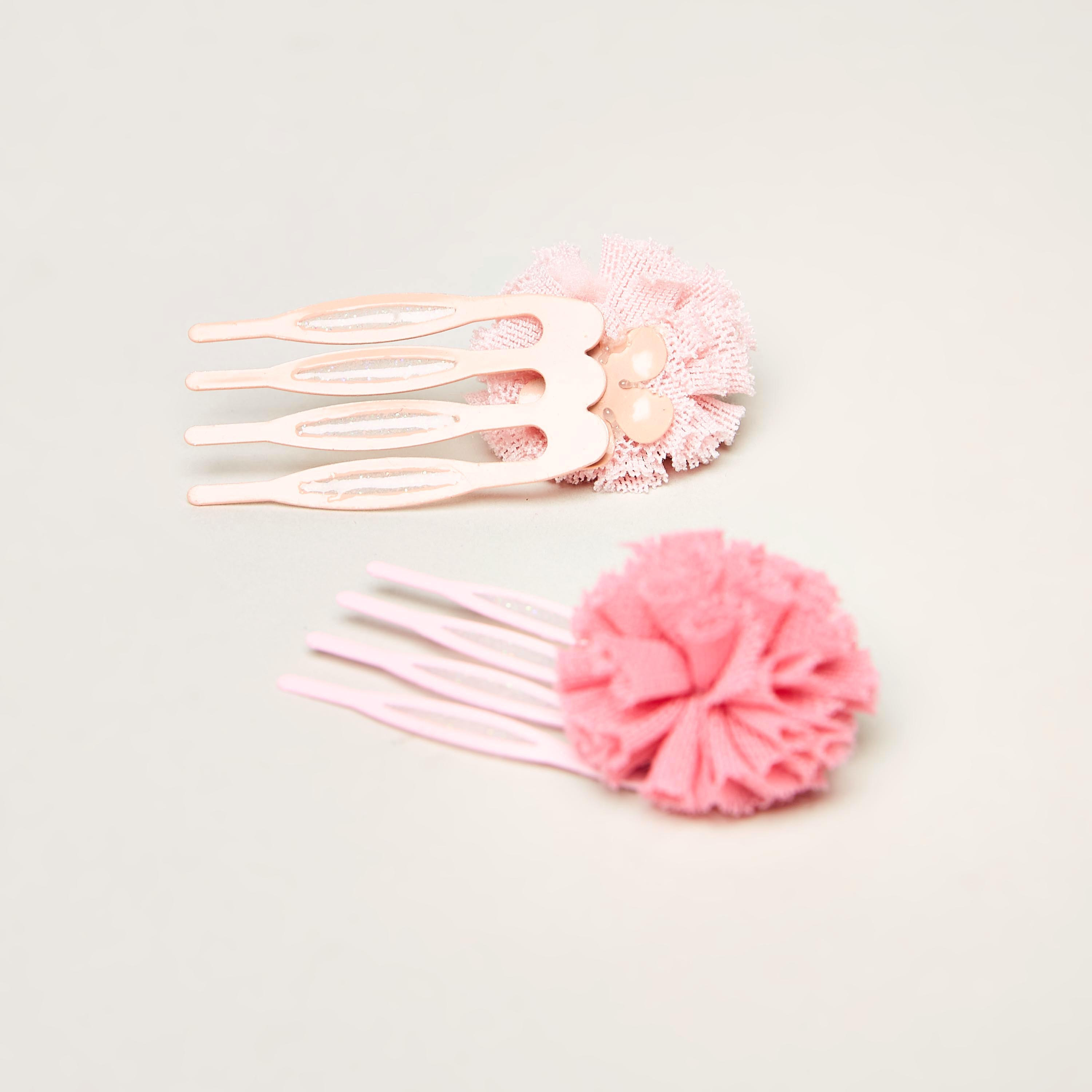دبابيس شعر بزخارف أزهار من تشارمز - طقم من قطعتين-baby-girls-accessories-hairaccessories-image-3