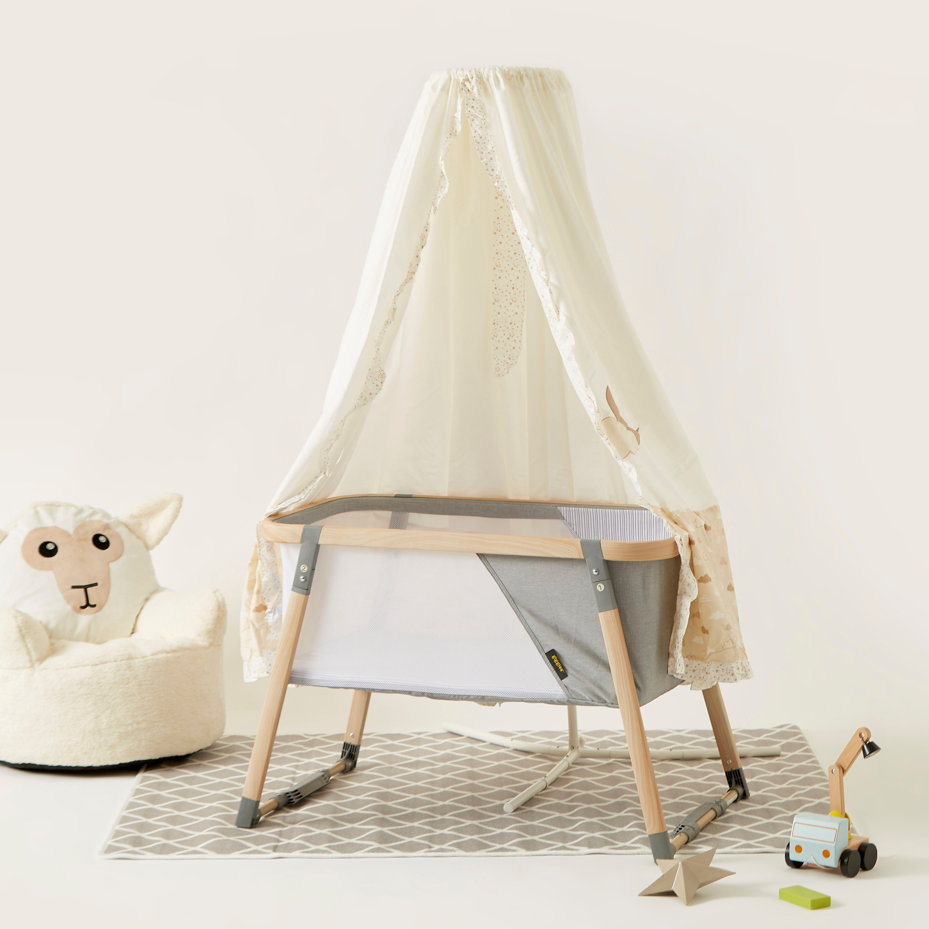 Giggles Natura Convertible Crib and Co-sleeper (Upto 1 year)-baby-nursery-furniture-cribsandbeds-bassinets-image-1