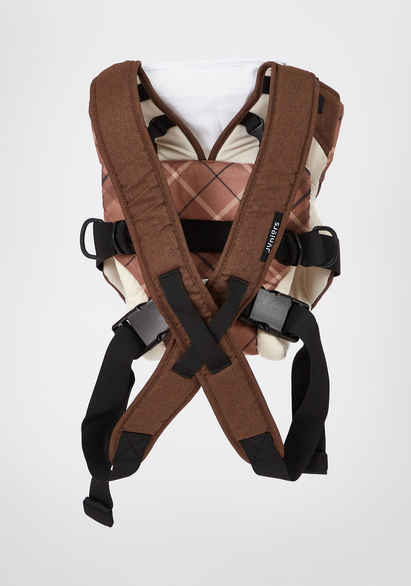 Juniors Mikko Brown Plaid Baby Carrier with Adjustable Buckle Straps (Upto 1 year) -Baby Carriers-image-1