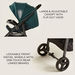 Giggles Lloyd Black and Teal 2-in-1 Stroller with Car Seat Travel System (Upto 3 years) -Modular Travel Systems-thumbnail-14
