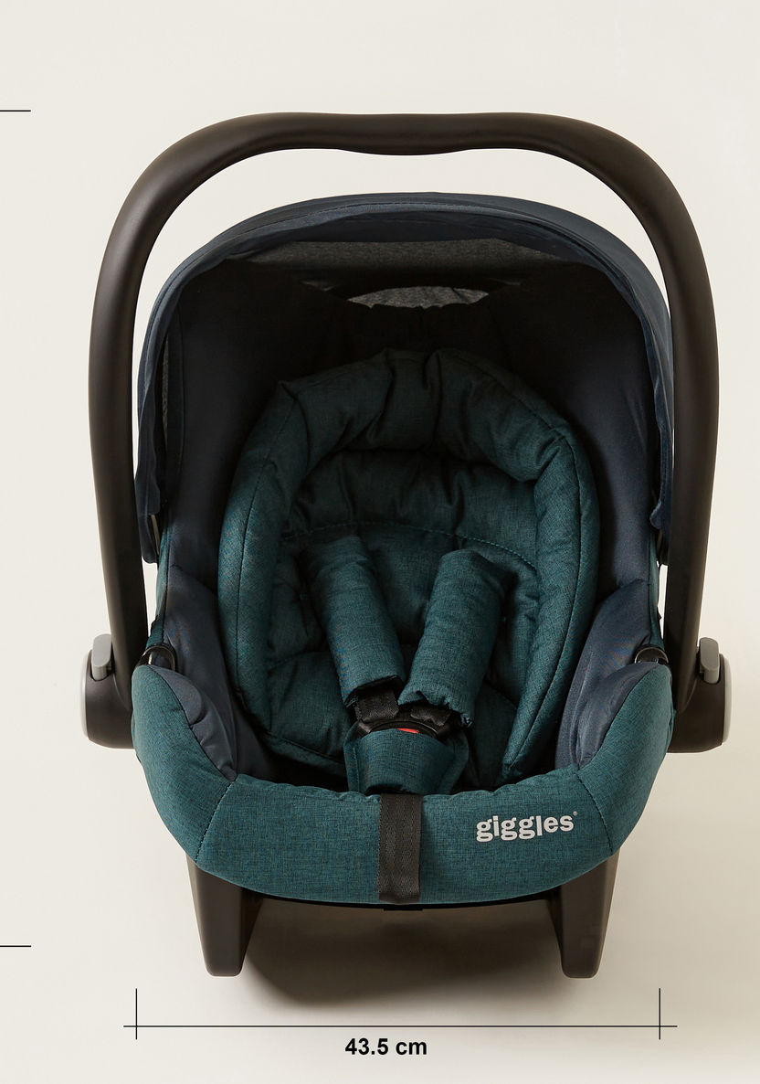 Giggles Lloyd Black and Teal 2-in-1 Stroller with Car Seat Travel System (Upto 3 years) -Modular Travel Systems-image-18
