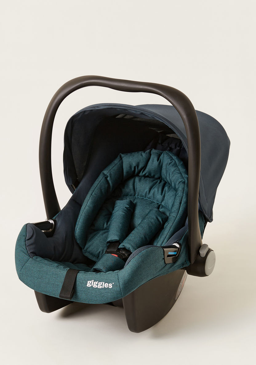 Giggles Lloyd Black and Teal 2-in-1 Stroller with Car Seat Travel System (Upto 3 years) -Modular Travel Systems-image-7