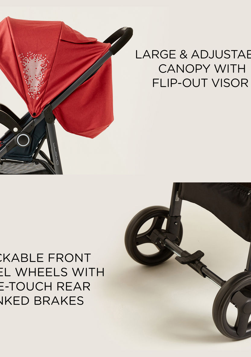 Giggles Lloyd Red and Black 2-in-1 Stroller with Car Seat Travel System (Upto 3 years) -Modular Travel Systems-image-15