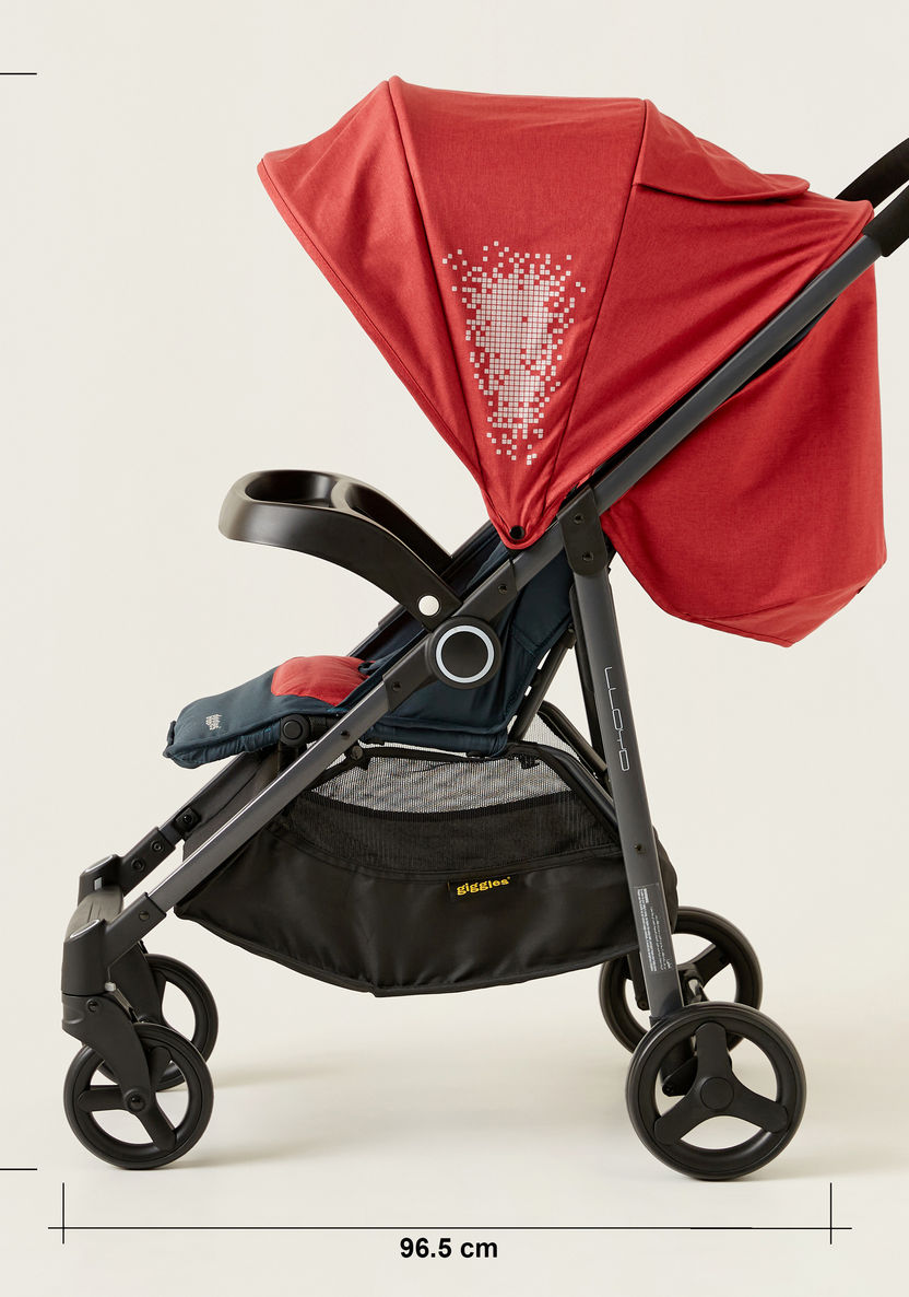Giggles Lloyd Red and Black 2-in-1 Stroller with Car Seat Travel System (Upto 3 years) -Modular Travel Systems-image-17