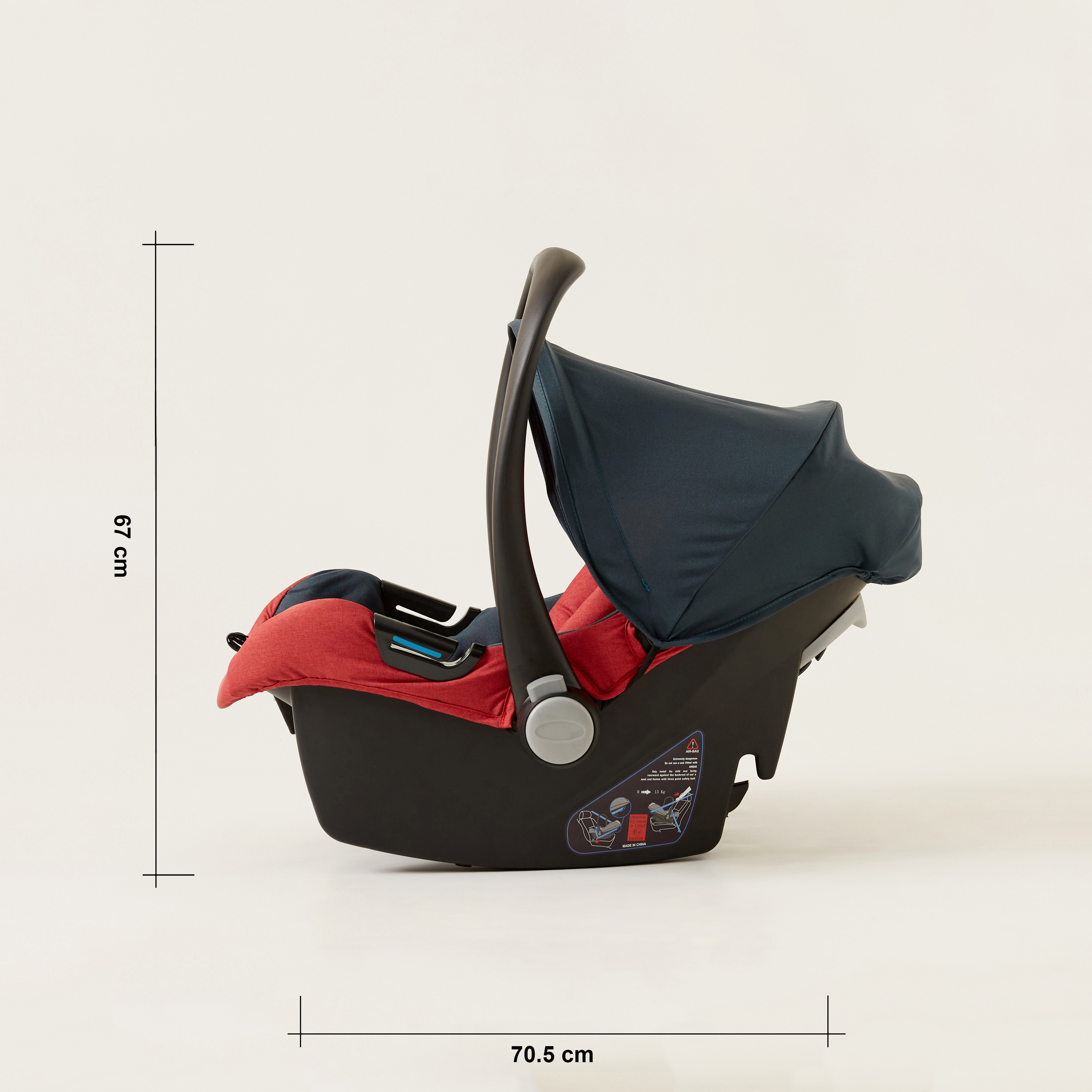 Giggles Lloyd Red and Black 2-in-1 Stroller with Car Seat Travel System (Upto 3 years) -baby-gear-strollersandprams-travelsystems-image-21