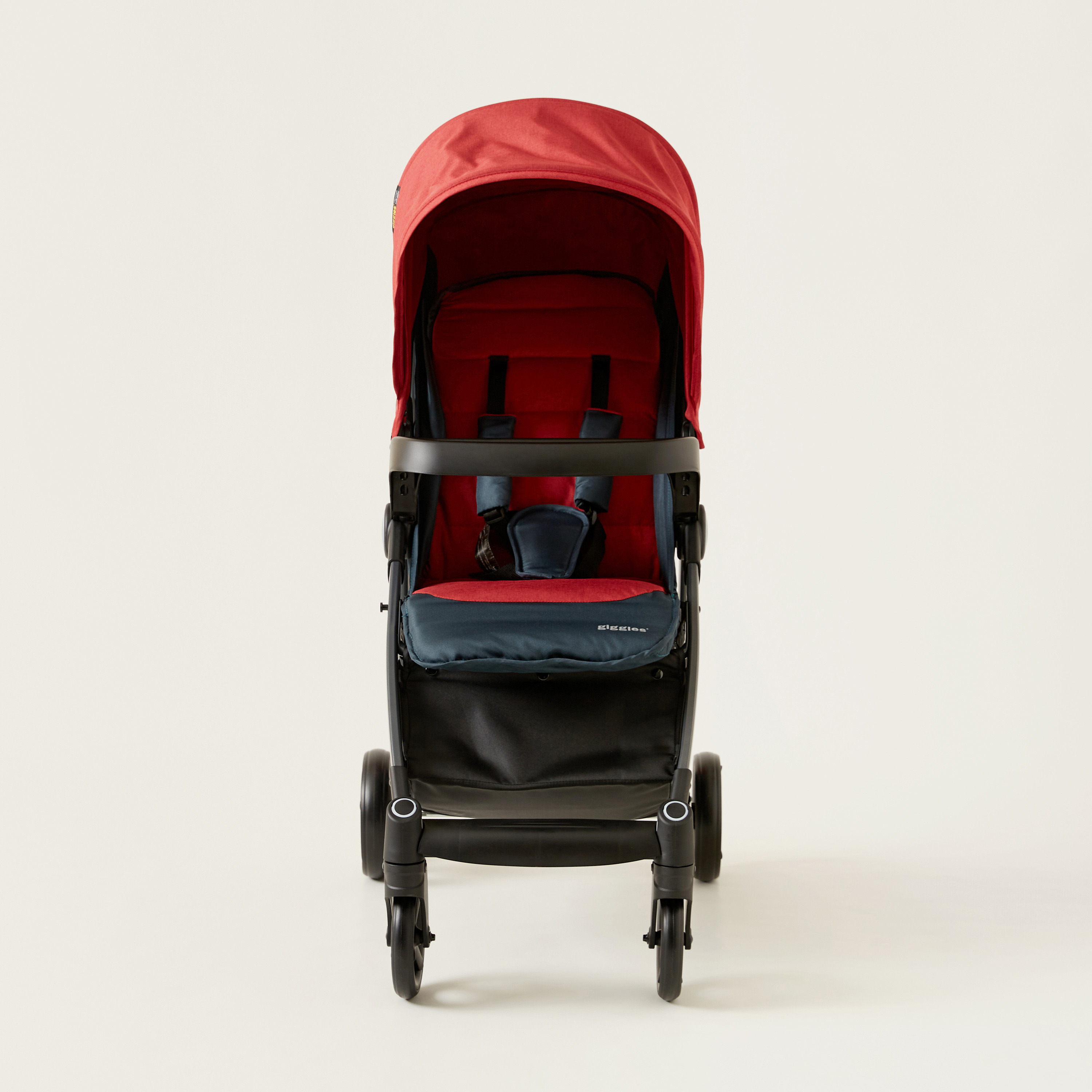 Giggles Lloyd Red and Black 2-in-1 Stroller with Car Seat Travel System (Upto 3 years) -baby-gear-strollersandprams-travelsystems-image-3