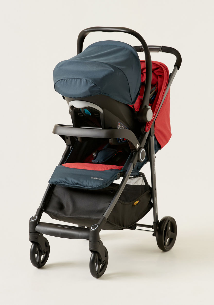 Giggles Lloyd Red and Black 2-in-1 Stroller with Car Seat Travel System (Upto 3 years) -Modular Travel Systems-image-3