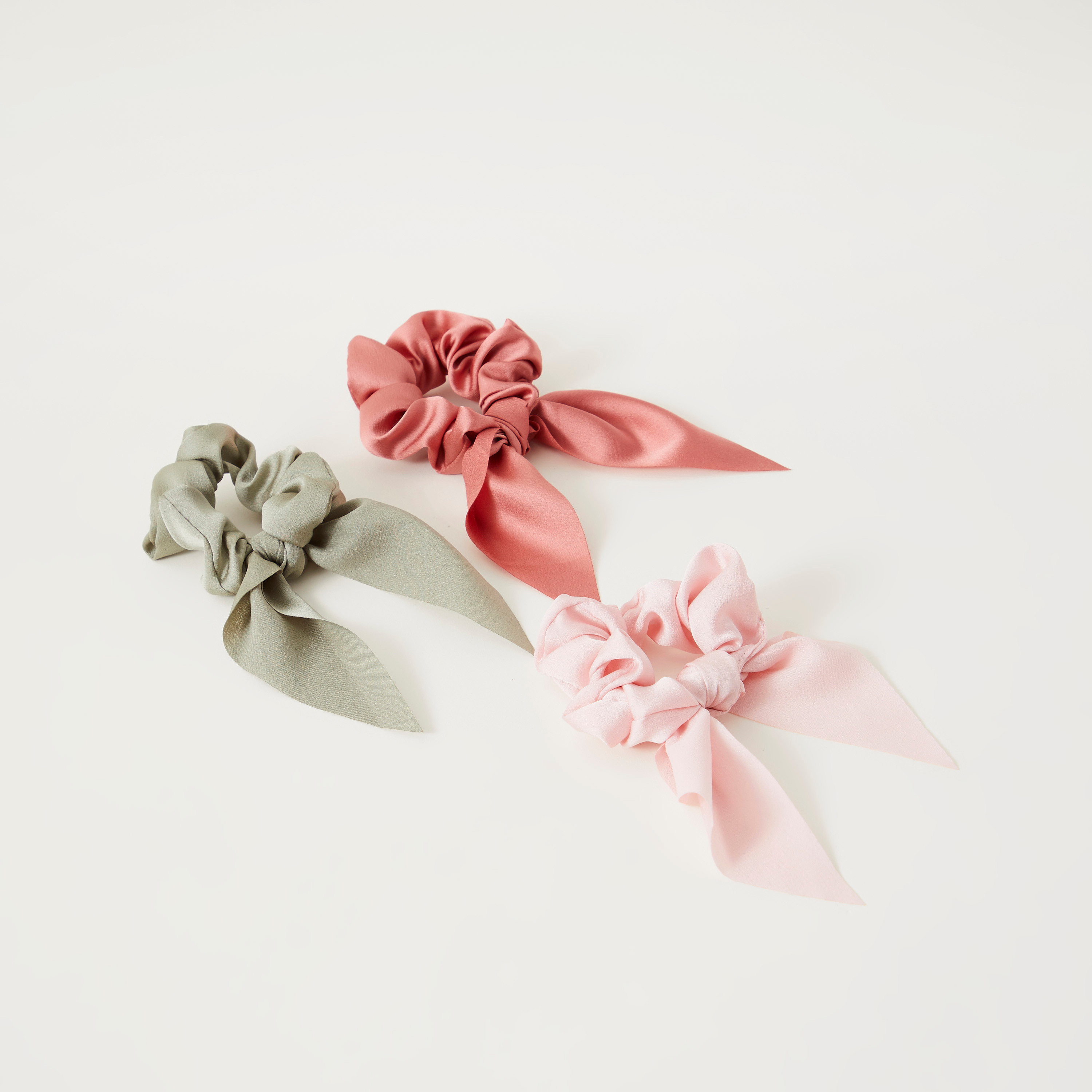 Satin Scrunchie with Long Tail - Set of 3-women-hairaccessories-scrunchies-image-1